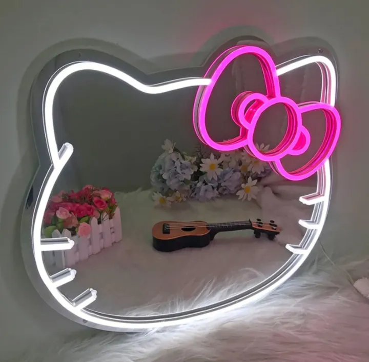 hello%20kitty%20neon%20mirror%20,%20Neon%20Mirror%20,%20Makeup%20Mirror%20neon%20Sign%20Room%20Decor%20-%20Image%203