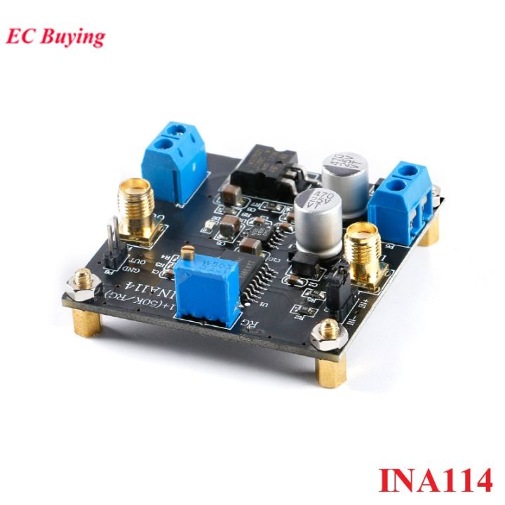 INA114 Instrumentation Amplifier Board Module 1000 Times Gain Adjustable Single  Supply Single-ended Differential Input