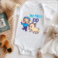 Customized Baby Romper Half Sleeves My First Bakra Eid Printed | Personalized Infant Onesie for Baby Boy & Girl 0-12 Months | Soft Summer Comfort Wear | Bakra Eid Special Printed outfit – 2026 Edition. 