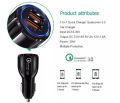 Car USB Charger Quick Charge 3.0 QC 3.0 2.0 Fast Charging Adapter Dual USB Car-Charger For All Mobiles Black. 
