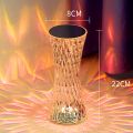 Rechargeable Diamond Crystal Table Lamp Acrylic Desk Decor Atmosphere Lamp LED For Home/Room. 