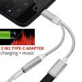 Splitter For Type C To 3.5mm Audio Type C Charging Audio Earphone Charger Adapters For Xiaomi Mobile Phone Accessories TXTB1. 