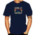 Gaming Vintage 21st Birthday Gift 21 Year Old Boy Girl Gamer T-Shirt Birthday Tops Shirts Cotton Mens Tshirts Birthday. 