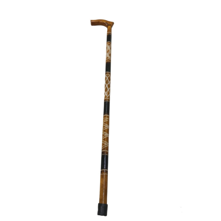 Long Yellow Black Walking Cane, Wooden Stick, Walking Canes, Walking Sticks.