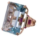 【wholesle668 Store】Big CZ Cubic Stone Rings Gold Color Rings Women Fashion Jewelry Day Gift. 