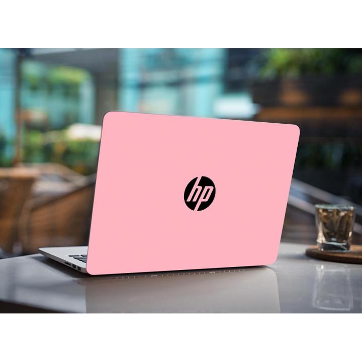 Hp logo Pink Background Laptop Skin Vinyl Sticker Decal 12 13 13.3 14 15 15.4 15.6 inch Laptop Skin Sticker Cover Art Decal Protector Fits All