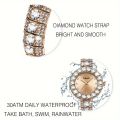 Labaoli Women's Watch Luxury Rhinestone Quartz Watch Elegant Waterproof Fashion Analog Bracelet Wrist Watch. 