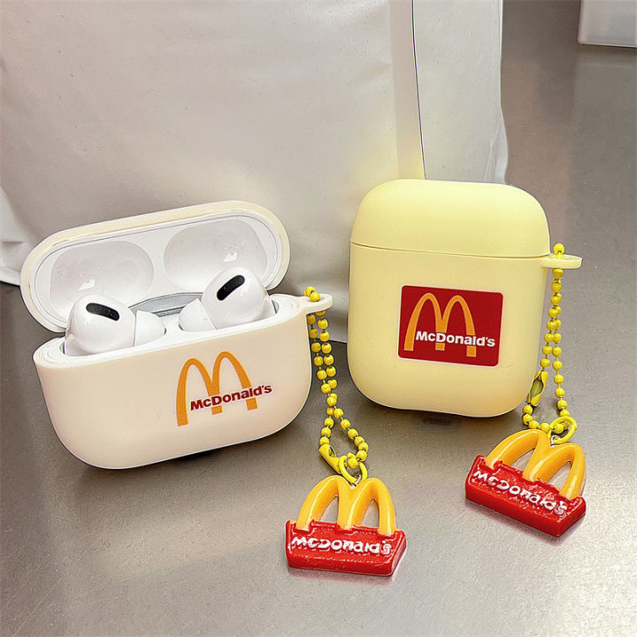 Frosted McDonald's Airpods1/2/3 Substitute Apple Pro2 Earphone Protective Cover Creative Color Painted Soft Case