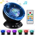 Ocean Wave Music Projector LED Night Light White. 