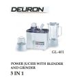 Deuron Juicer GL-401 - 3 in 1 Juicer Blender Grinder. 