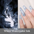 BORN PRETTY Watercolor Nail Ink White Nail Polish Blossoming Effect Nails Art Design Natural Air Dry Nail Art Varnish Manicure. 