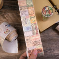 Vintage Journal Masking Tape Classic Retro English Handwritten DIY Handmade Diary Decoration Collage PVC Waterproof Stickers 1Roll. 