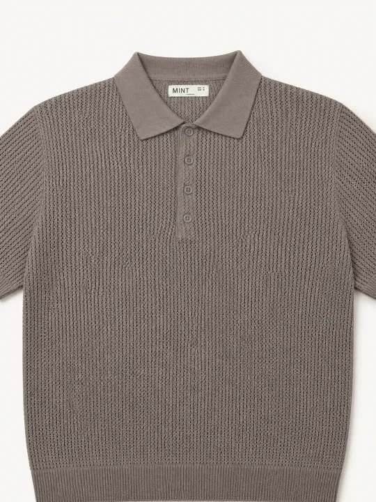 MINT%20-%20Taupe%20Atelier%20Textured%20Knit%20Polo%20-%20Image%202