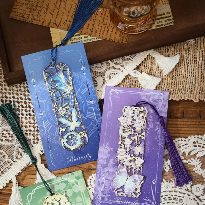 Creative Cute Butterfly Metal Bookmarks Portable Students Reading Tool ...