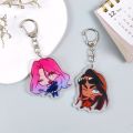 Popular Anime Double Sided Acrylic Alien Stage Keychain DIY Accessories Car Keyring Backpack Charm Anime Fans. 