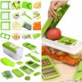 12 PCS Nicer Dicer Cutter Vegetable Chopper Vegetable Cutter Machine Speedy Salad Salad Slicer Cutter Vegetable Salad Cutter Fruit Peeler  Graters Peelers Slicers Kitchen Gadget. 