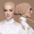 Muslim Inner Cap Hijab For Women Solid Underscarf Hijab Undercap Scarf Turban Hat Islamic Muslim Hijabs Ready To Wear Headcover. 