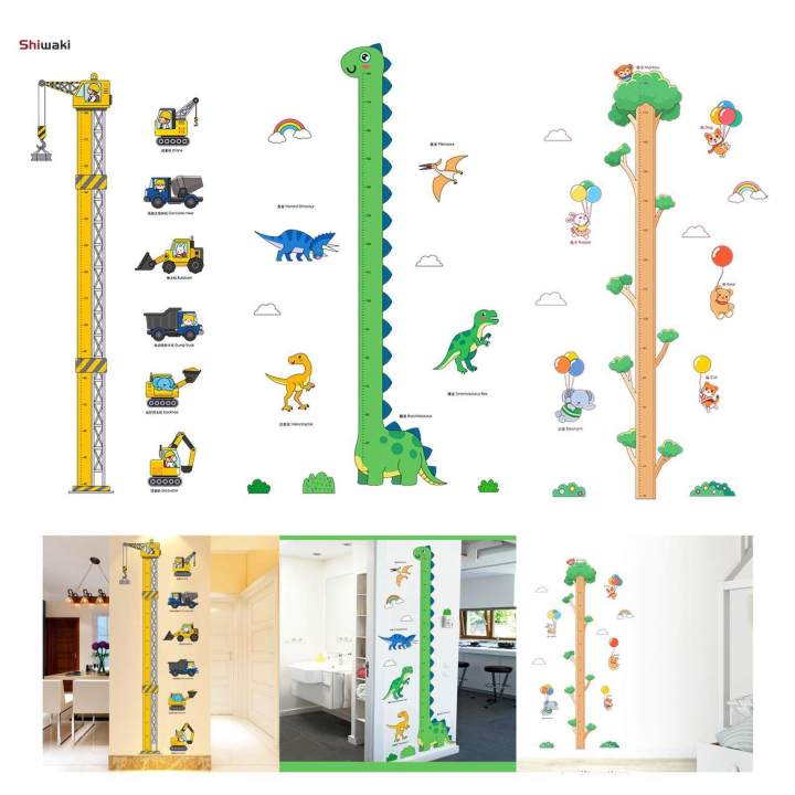 Height Growth Chart Wall Sticker Max 180cm Wallpaper for Corridor