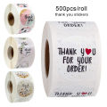 Thank You Stickers Handmade Sticker Circle Stationery Thank You for Your Order Seal Labels Thank You Sticker. 