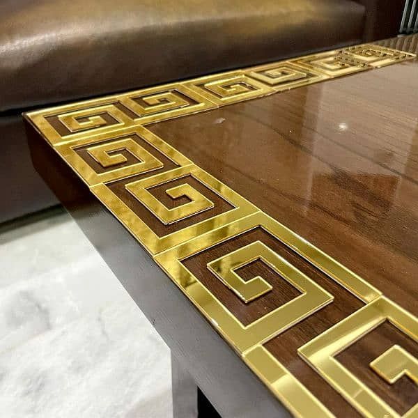 Golden Versace Border Acrylic Mirror Sticker Wall Art Home DIY Decoration Mirror Wall Stickers