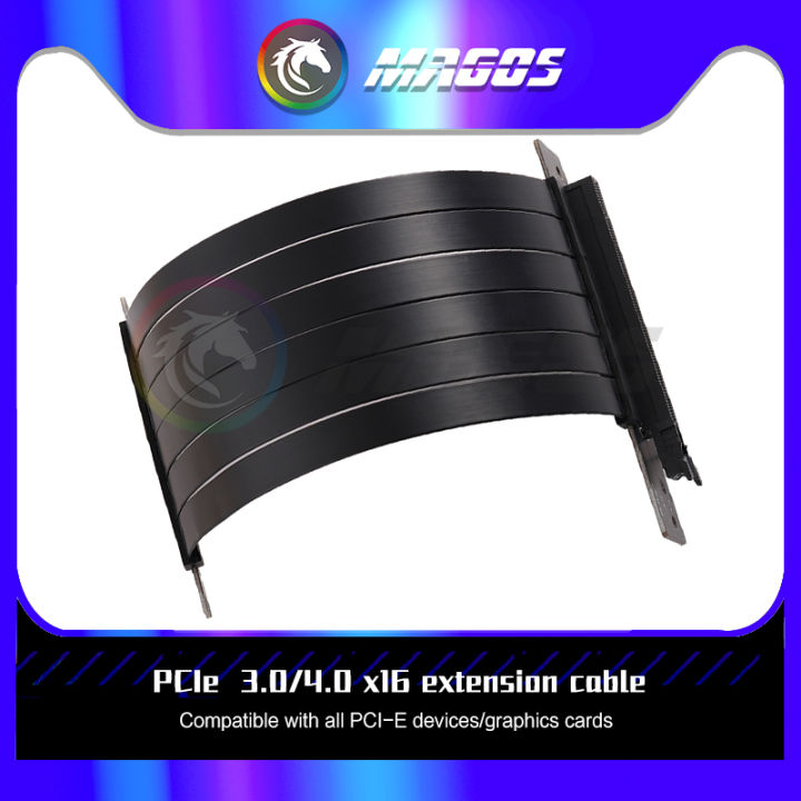 Full Speed PCIE 4.0 16x Riser Cable Graphics Card Extension Cable PCI Express Port GPU Expansion Card Riser Shielded Extender