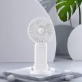 L8 Mini Fan Three-Speeds Strong Wind with Base Electric Portable Handheld Fan for Office Handheld Fan. 