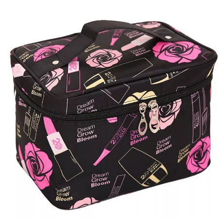 Women Portable Cosmetic Bag Cute Makeup Travel Case Multifunctional Make up Bag, Toiletry Bag Travel Bags for Women Girls (Flaming Lips)