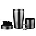 Stainless Steel Protein Shaker with Mixing Ball, Fitness Sport bottle. 