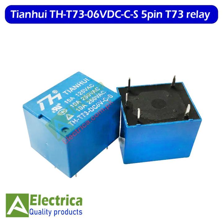 1 pcs Best Quality Tianhui TH-T73-06VDC-C-S 5pin T73 Relay by Electrica