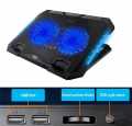 Cooling Pad For 14-17 Inch Laptops | Gaming Notebook | Dual USB Ports | Adjustable Height | RGB Laptop Cooling Pad Stand. 