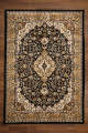 Nayyer Carpets - Black & Beige Medallion Traditional Design Rug. 