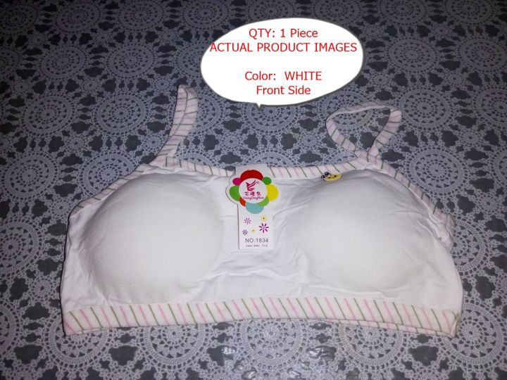 1 Pc - Teenage Girls Padded Bra - Removable Pads Bras for Girls (Sports Bra for Young Girls)