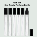 Pack of 6 10ml Perfume Spray Bottles Refillable Mini Empty Travel Refillable Glass Bottles 6 Pcs (10ml). 