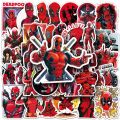 10/30/50pcs Cool Disney Marvel Deadpool Graffiti Stickers Skateboard Laptop Luggage Phone Bike Car Waterproof Sticker Kid Toy. 