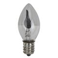 Clear Flicker Flame Electric Candle Lamp Replacement Light Bulbs. 