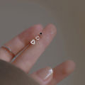 3Pcs/set Diamond Love Heart Stud Earrings Women's Earrings Mini Delicate Earrings Jewelry XIEGONG. 