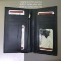 Genuine Leather Customized Name Long Wallet For Unisex. 
