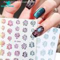 Nail Art Stickers Colorful Gradient Nail Stickers Long-lasting Holographic Sparklers for Stunning Nail Art 6 Sheets Gradient Nail Decals. 