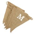 Rustic Wedding Mr  & Just Married Hessian Burlap Bunting Banner  Props - MR&MRS. 