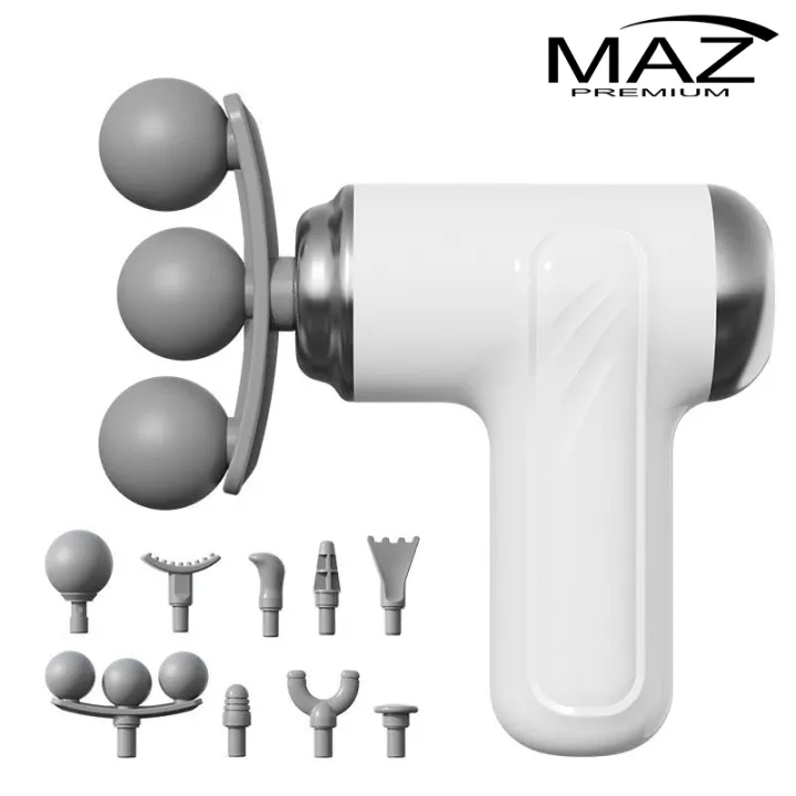 MAZ PREMIUM 9-in-1 Mini Massage Gun for Pain Relief — Deep Tissue, Body ...
