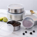 SP Dealz [Set of 5] Stackable Stainless Steel Snack Food Storage Containers With Lids, Leakproof Clear Lids For Lunch, Leftovers, Soups, Salads Meal Prep and Storage, Reusable for Kids and adults. 