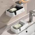 Bathroom Soap Dish Decorative Rustproof with Spong Holder Soap Tray Rack. 