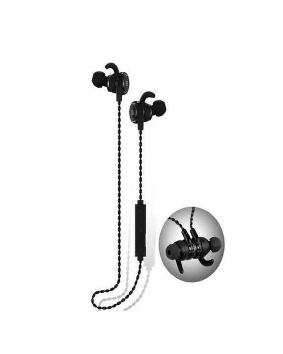 RB S10 - Outdoor Sporting Bluetooth Magnetic Earphone Headset - Black