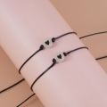 2Pcs/Set Promise Bracelets Friendship Couple Matching Bracelet Luminous Heart Bead Elastic Rope Valentine's Day Gift. 