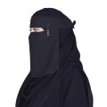 Saudi Niqab With Bukle Metal Zip forhead Steel Clip With Bukram on Flap | Niqab for Women and Girls,10x12 Lightweight Chiffon and Georgette, Comfortable and Modest  Ready to wear Hijab Niqab | High Quality Niqab Korean Fabric Saudi Niqab. 