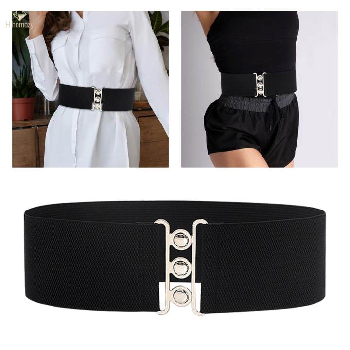 Wide%20Elastic%20Belt%20Solid%20Color%20Girdle%20Corset%20Dress%20Belt%20for%20Women%20Ladies%20Black%20-%20Image%203