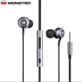 Monster SG10 mini headset Wired in-ear mobile phone E-sports computer round hole 3.5mm music game Stereo sound effect Microphone. 