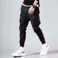 Yfashion Men Cargo Pants Loose Large Size Solid Color Trousers With Multi-pocket Fashion Casual Work Sports Pants color. 