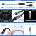 Aux Cable for iPhoneto Car, 2-in-1 Charging Audio Cable for iPad, 3.5mm AUX Cable Adapter Black. 