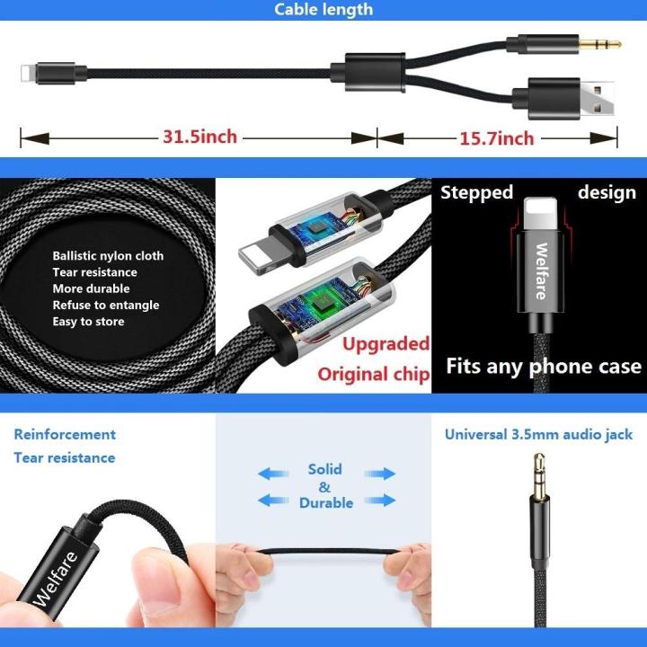 Aux%20Cable%20for%20iPhoneto%20Car,%202-in-1%20Charging%20Audio%20Cable%20for%20iPad,%203.5mm%20AUX%20Cable%20Adapter%20Black%20-%20Image%204